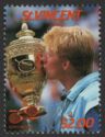 Boris Becker with Wimbeldon trophy