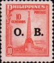 Bonifacio monument - overprinted O. B.