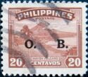 Mount Mayon overprinted O.B.