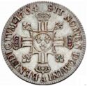 1 Ecu (Louis XIV. 8L's - Laureate - A - Paris)