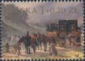 Stagecoach in Jagniatkowo by Karl Hans Täger (1856-1937)