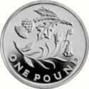 1 Pound (Floral emblems of Scotland - Silver Piedfort)