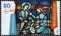 Stained Glass Window Depicting the Nativity