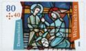 Stained Glass Window Depicting the Nativity