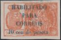 Revenue stamp overprinted HABILITADO PARA CORREOS