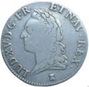 1 Ecu (Louis XV. Old laureated - T - Nantes)
