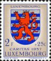 Arms of Canton "Luxembourg" (Background pale brown)