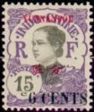 Annamite Woman overprinted and surcharged