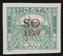 Hradcany at Prague - overprint S O 1920