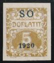 Postage Due - overprint S O 1920