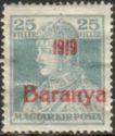 Cinnabar overprint: '1919 Baranya'