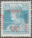Red overprint: 'Magyar Nemzeti Kormány, Szeged, 1919.'