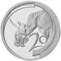 20 Cents (Wildlife - Survivor - White Rhino mother with youn