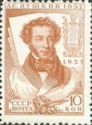 Portrait of Writer A.S. Pushkin (1799-1837)