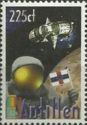 Astronaut, flag, space station