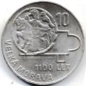 10 Korun (1100 Years of Great Moravia)