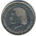 2 Pesos (50th Death anniversary of First Lady Eva Duarte de Perón - Plain edge)