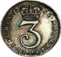 3 Pence (George III - Young Head, Raised)