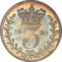 3 Pence (George IV. Large laureate head)
